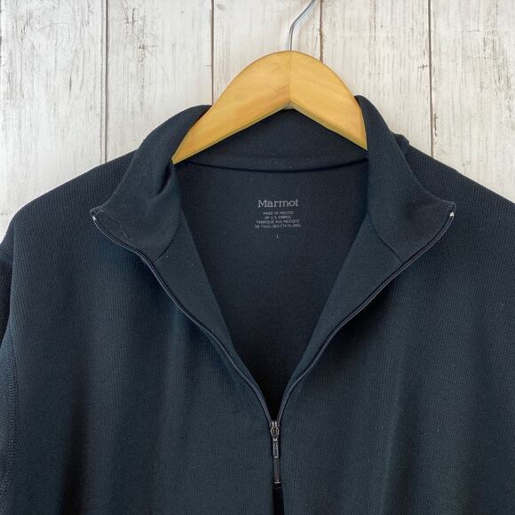 Marmot Black 1/2 Zip Lightweight Pullover Long Sleeve Shirt Men's Large - Picture 9 of 14